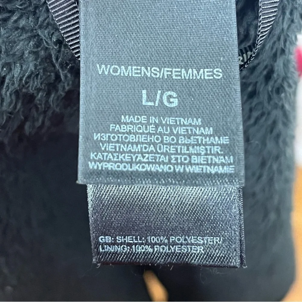 The North Face black  Full Zip fuzzy Fleece Jacket Women’s Large. - Picture 7 of 7